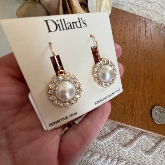 NWT Dillard’s Fashion Earrings, Pierced, Sterling Silver Posts - Picture 2 of 7